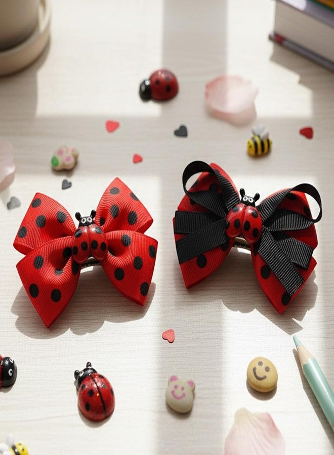 CZFSWT 4PCS Ladybug Hair Clips Set, Lady Bug Accessories, Bug Hair Clips for Girls and Women, Suitable for Parties, School and Daily Wear - Image 5